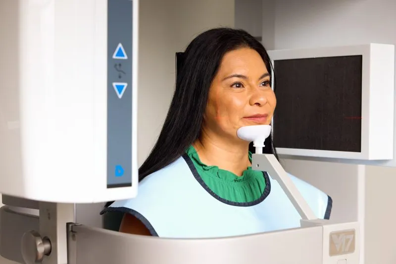 Woman having her check up